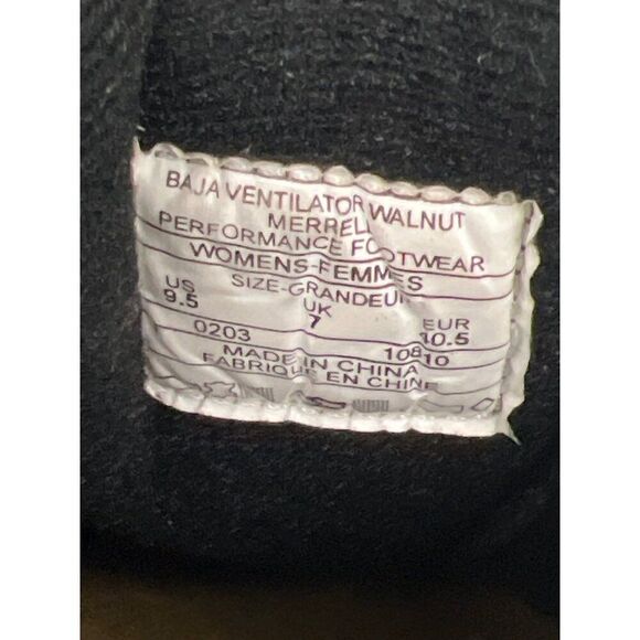 Merrell Women Baja Ventilator Walnut Taupe Hiking Shoes Size 9.5 - Picture 10 of 10